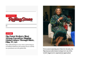 Stephanie Busari Named to Rolling Stone Africa Power Brokers List